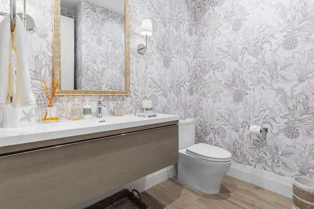 a bathroom with a sink and a toilet