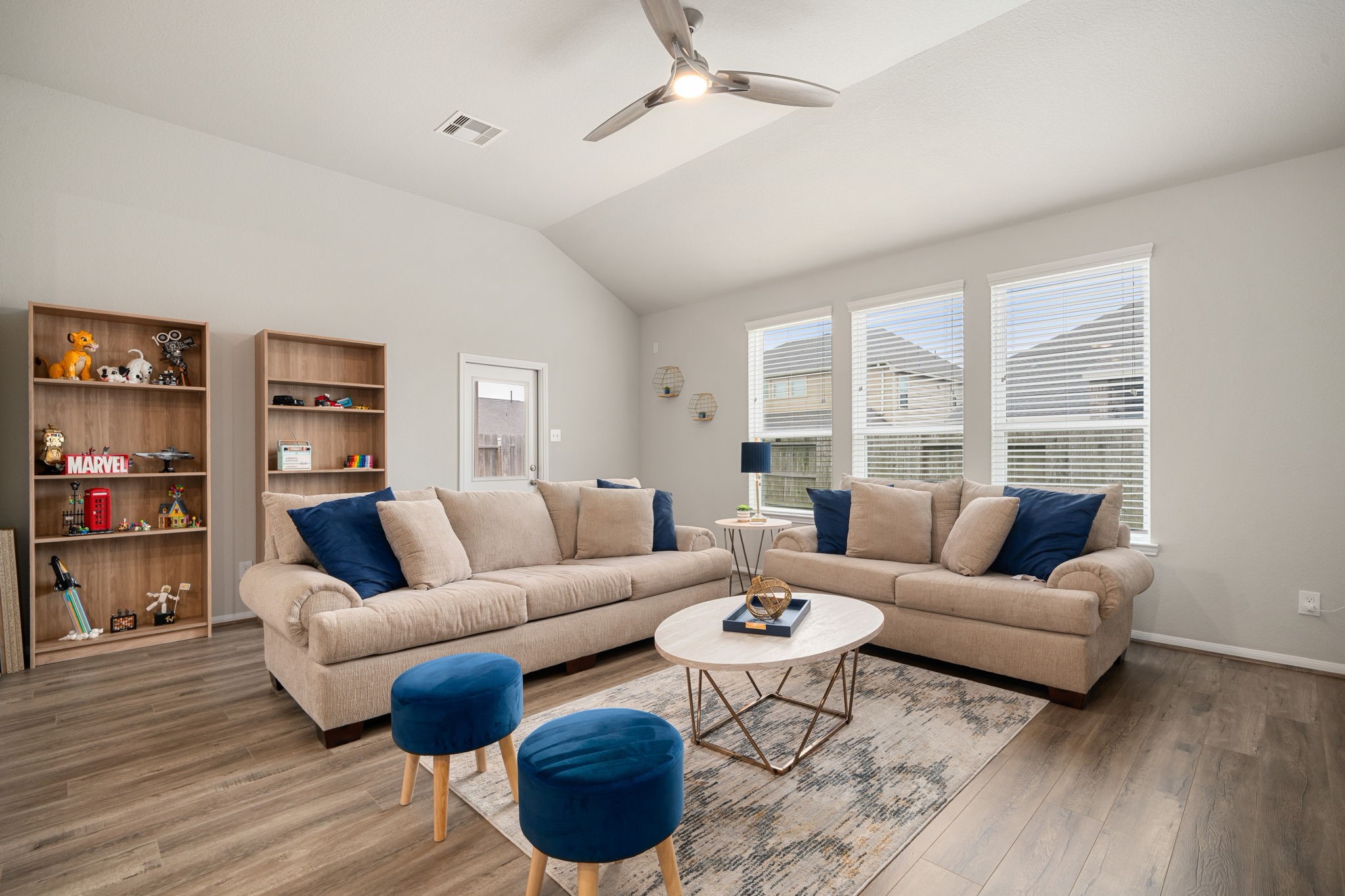 32743 Timber Point Drive Brookshire, TX 77423 - Photo 38 of 38 Family room - open floor plan, built-ins, ceiling fan, direct access to backyard patio