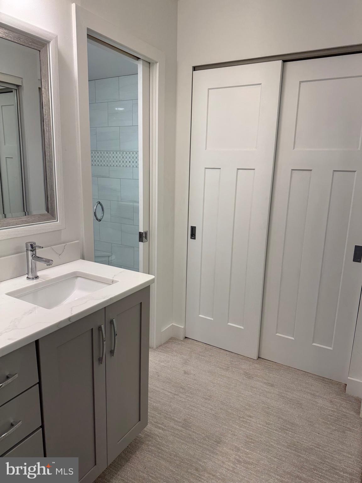 1 President Point Drive, Unit B2 Annapolis, MD 21403 - Photo 20 of 36 a bathroom with a sink and a mirror