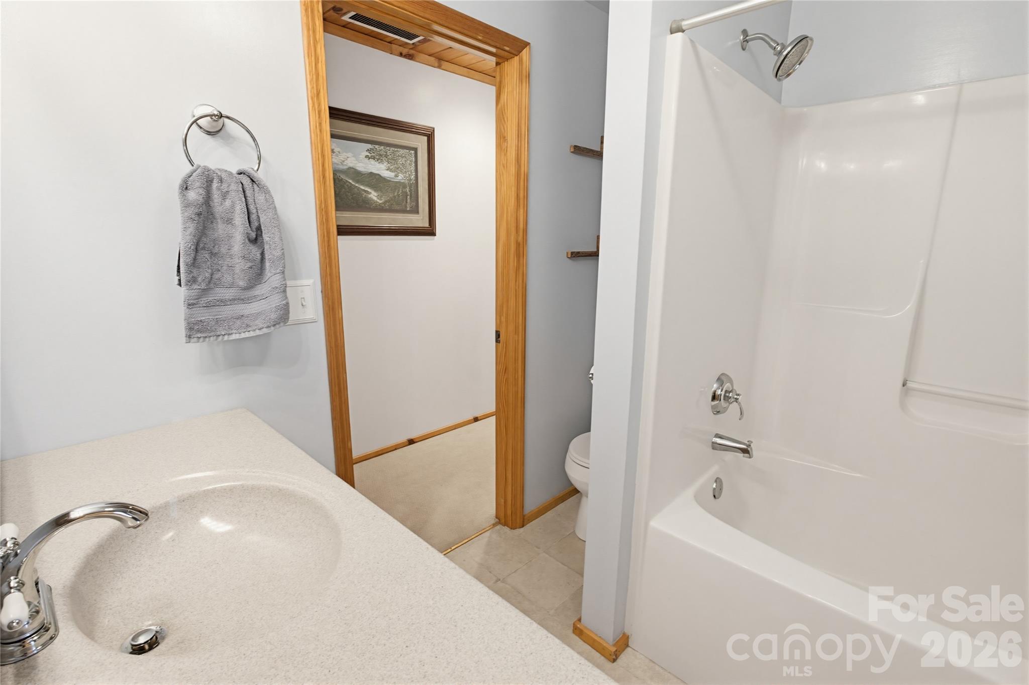 451 Rustic Ridge Drive Canton, NC 28716 - Photo 27 of 44 a bathroom with a tub a sink and mirror