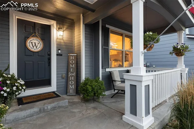 a view of a entryway door of the house