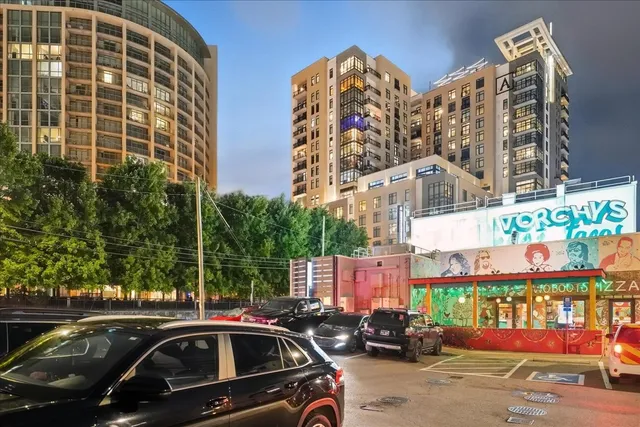 a cars parked in front of a building
