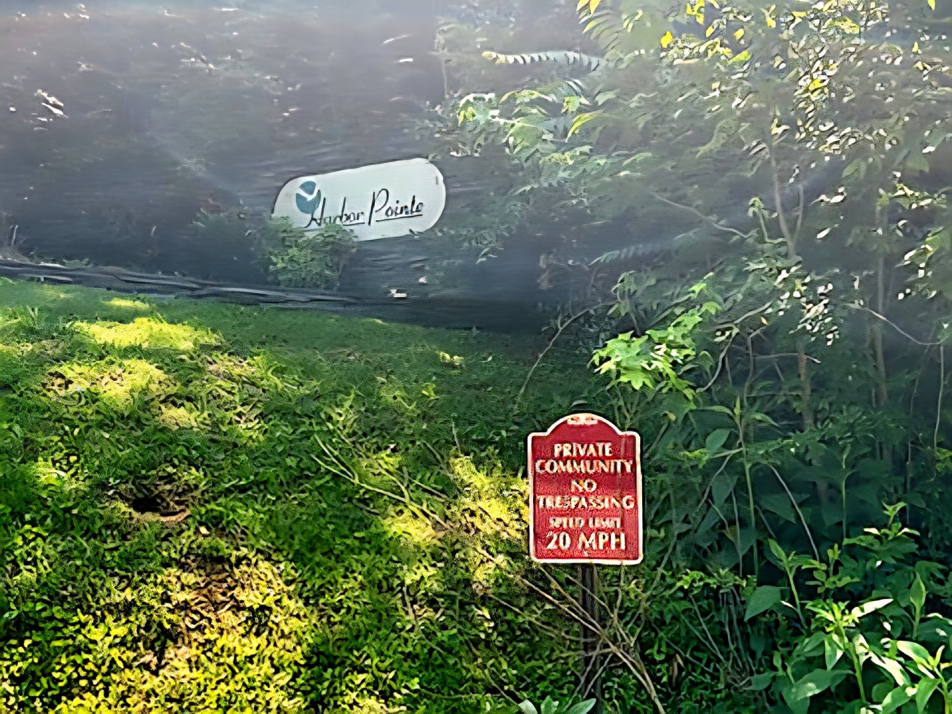 a sign that is sitting on a wooden wall