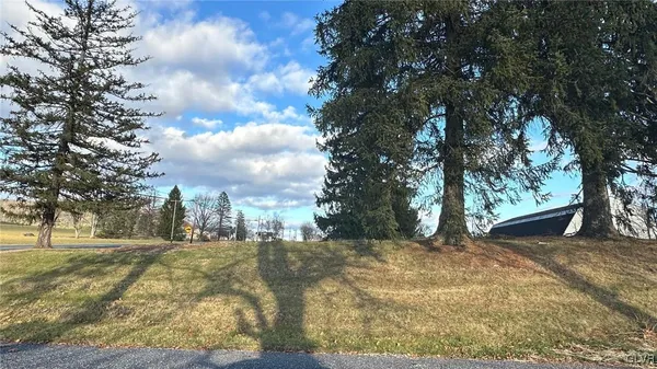 a view of outdoor space with trees in the background