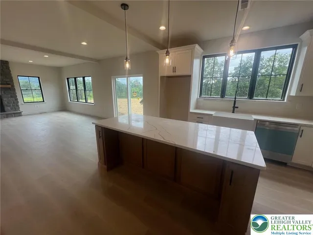 a view of kitchen and window
