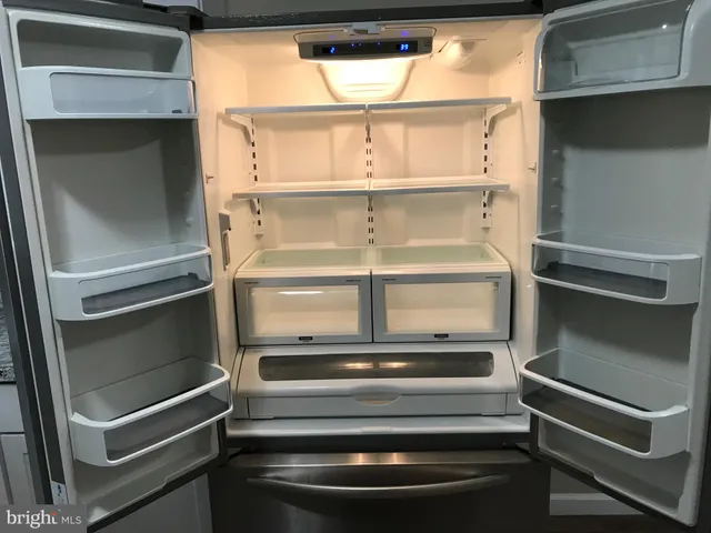 a refrigerator in a kitchen