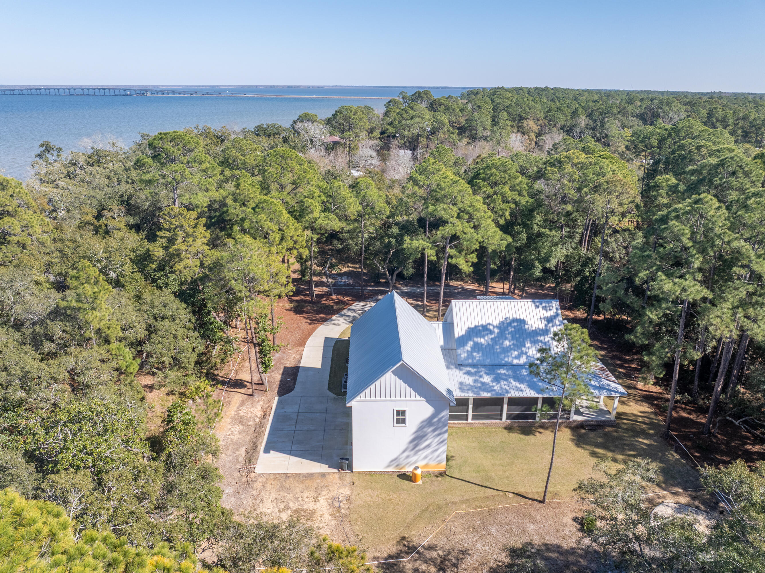 279 Smith Drive Santa Rosa Beach, FL 32459 - Photo 48 of 56 an aerial view of a house with a yard