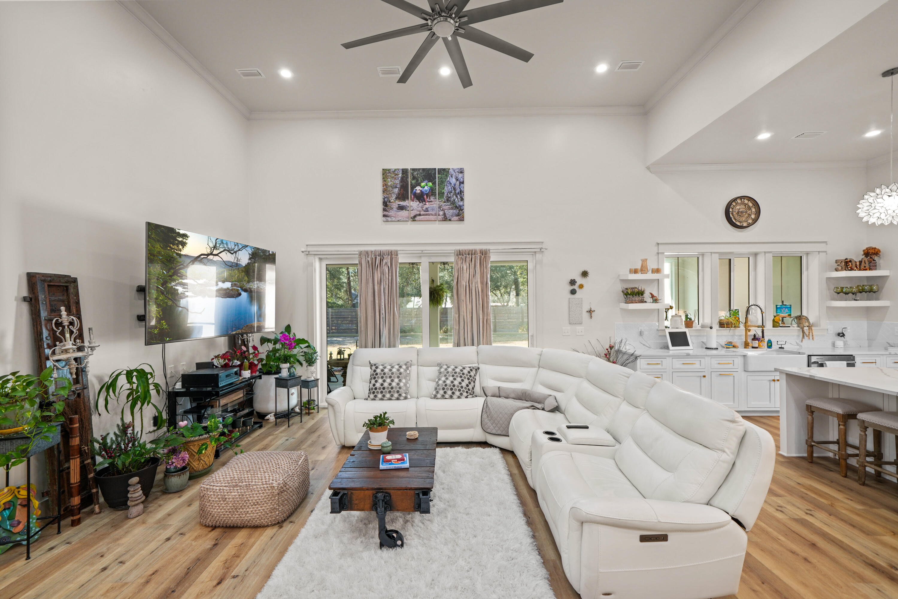 279 Smith Drive Santa Rosa Beach, FL 32459 - Photo 7 of 56 a living room with furniture and a large window