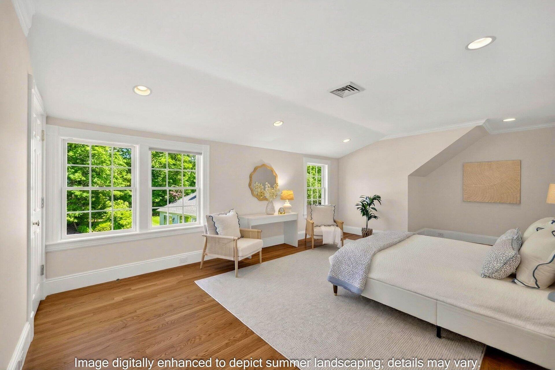 44 Seapuit Road Osterville, MA 02655 - Photo 19 of 33 a bedroom with a large bed and a large window