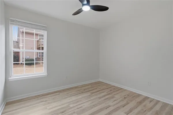 an empty room with a window