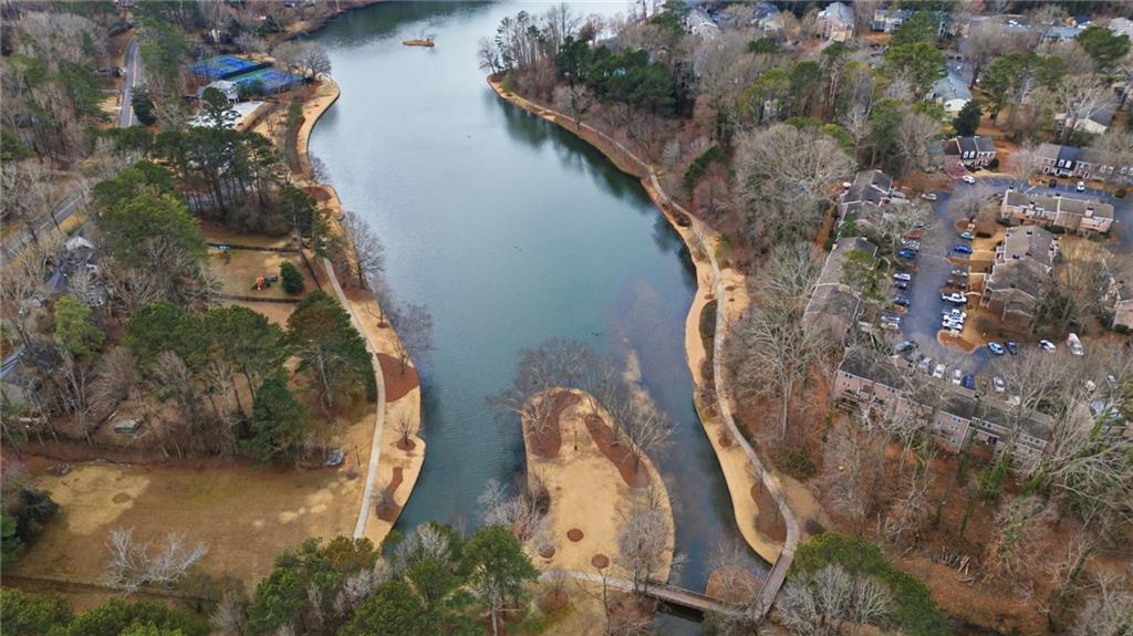 256 Quail Run, Unit 256 Roswell, GA 30076 - Photo 27 of 33 an aerial view of a house with a yard