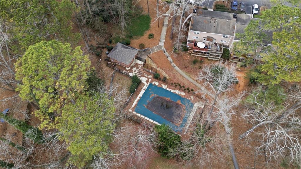 256 Quail Run, Unit 256 Roswell, GA 30076 - Photo 28 of 33 an aerial view of residential house with outdoor space