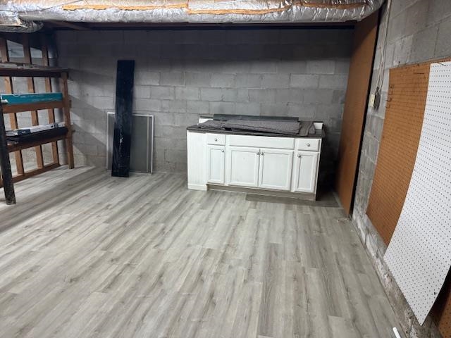 1409 Roper Road Bolivar, TN 38008 - Photo 26 of 33 Kitchen featuring white cabinets and light hardwood / wood-style floors