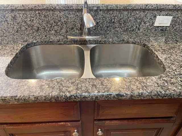 a close view of sink