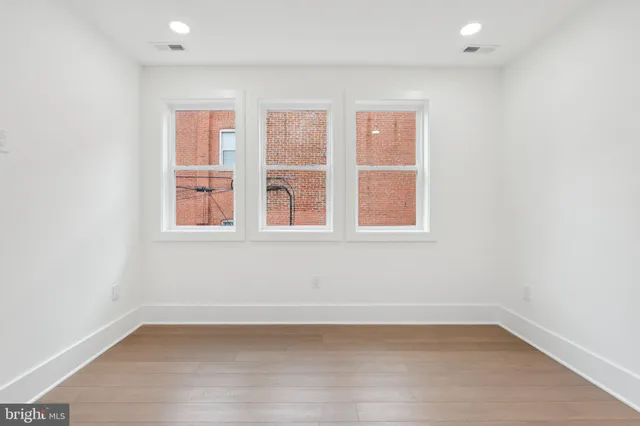 an empty room with a window