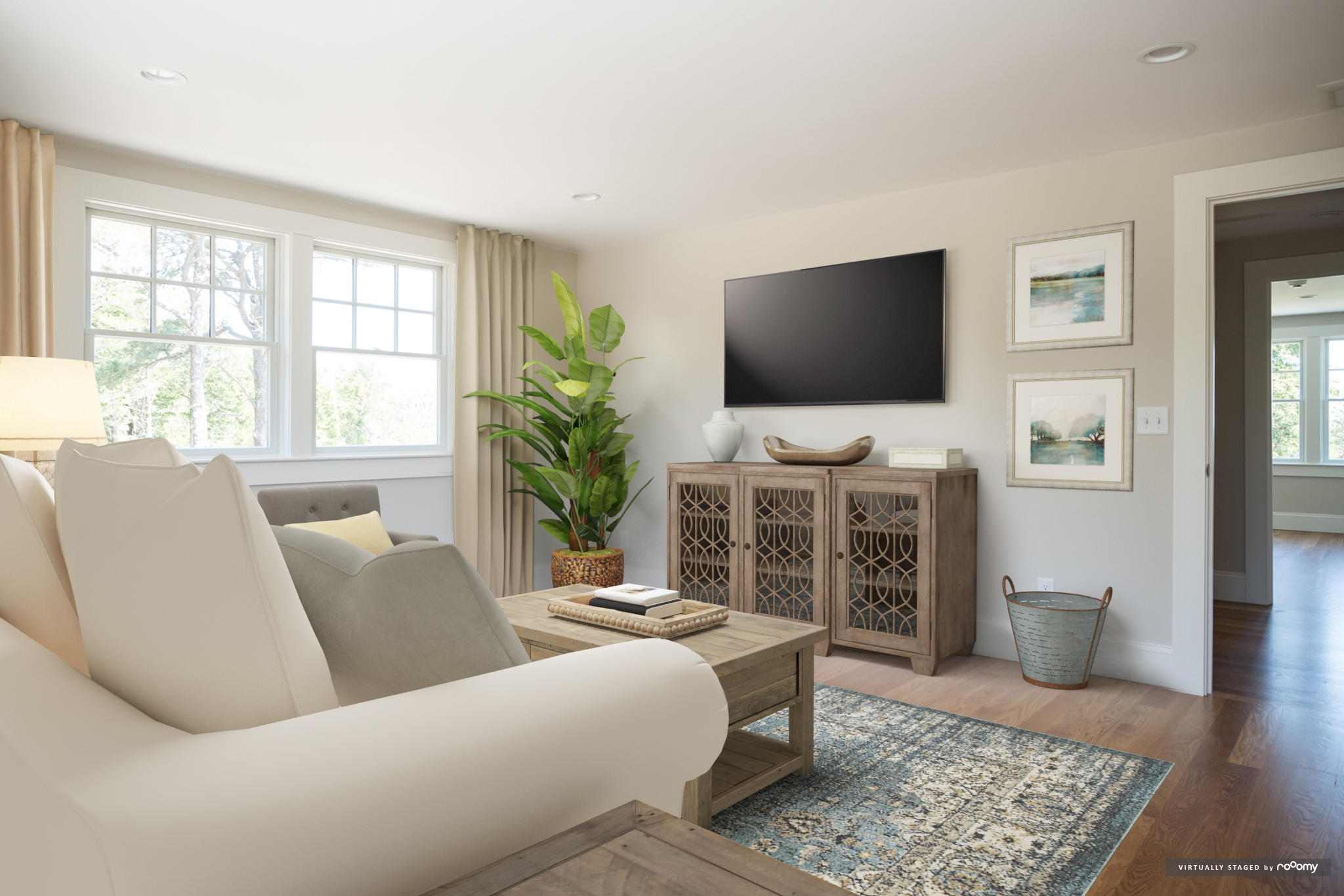 43 Payson Lane Orleans, MA 02653 - Photo 20 of 34 a living room with furniture and a flat screen tv