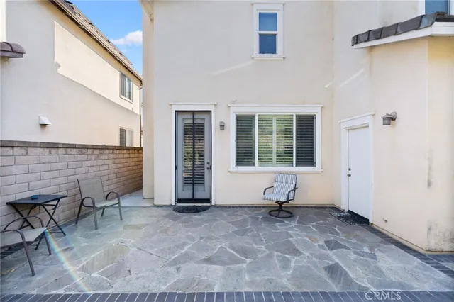 a view of a park with a slide