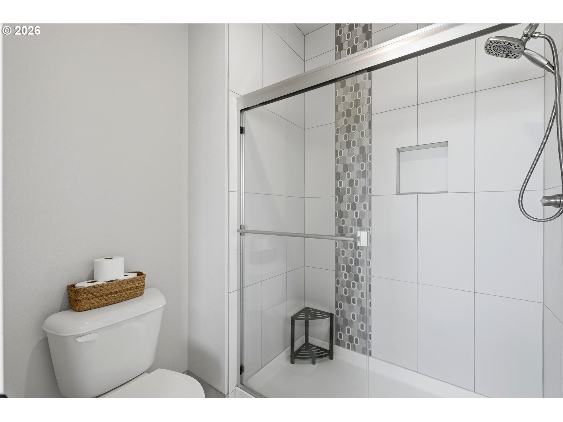 14589 Southwest Jensen Terrace Portland, OR 97224 - Photo 30 of 42 a bathroom with a shower and a toilet