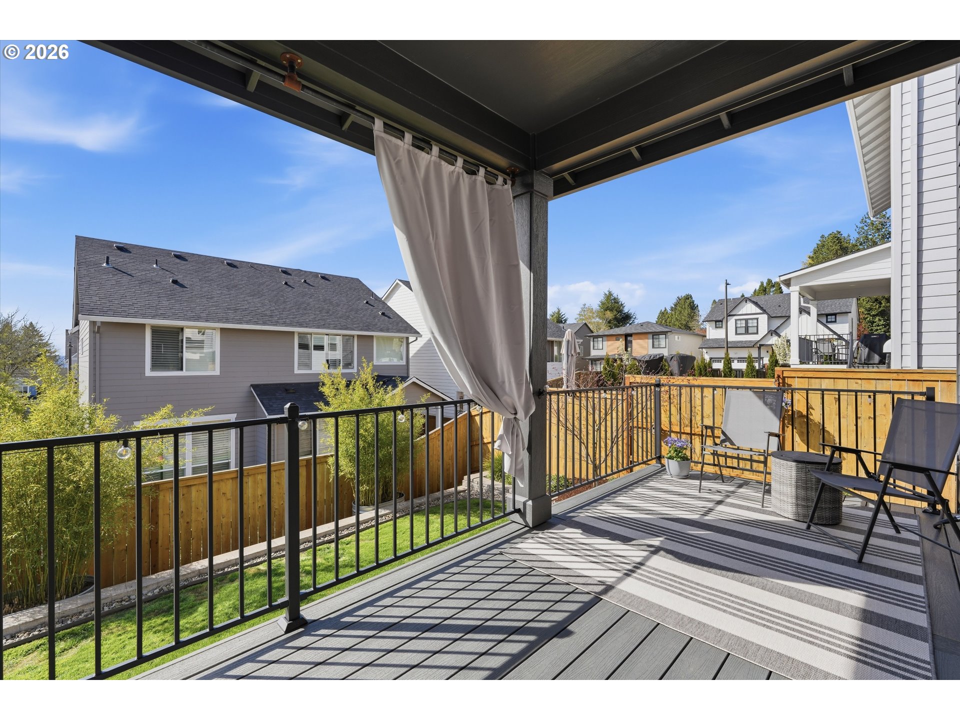14589 Southwest Jensen Terrace Portland, OR 97224 - Photo 36 of 42 a view of a balcony with wooden floor