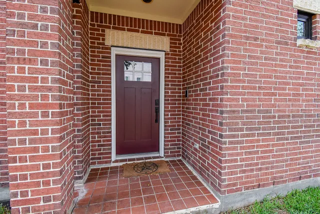 a view of a brick wall