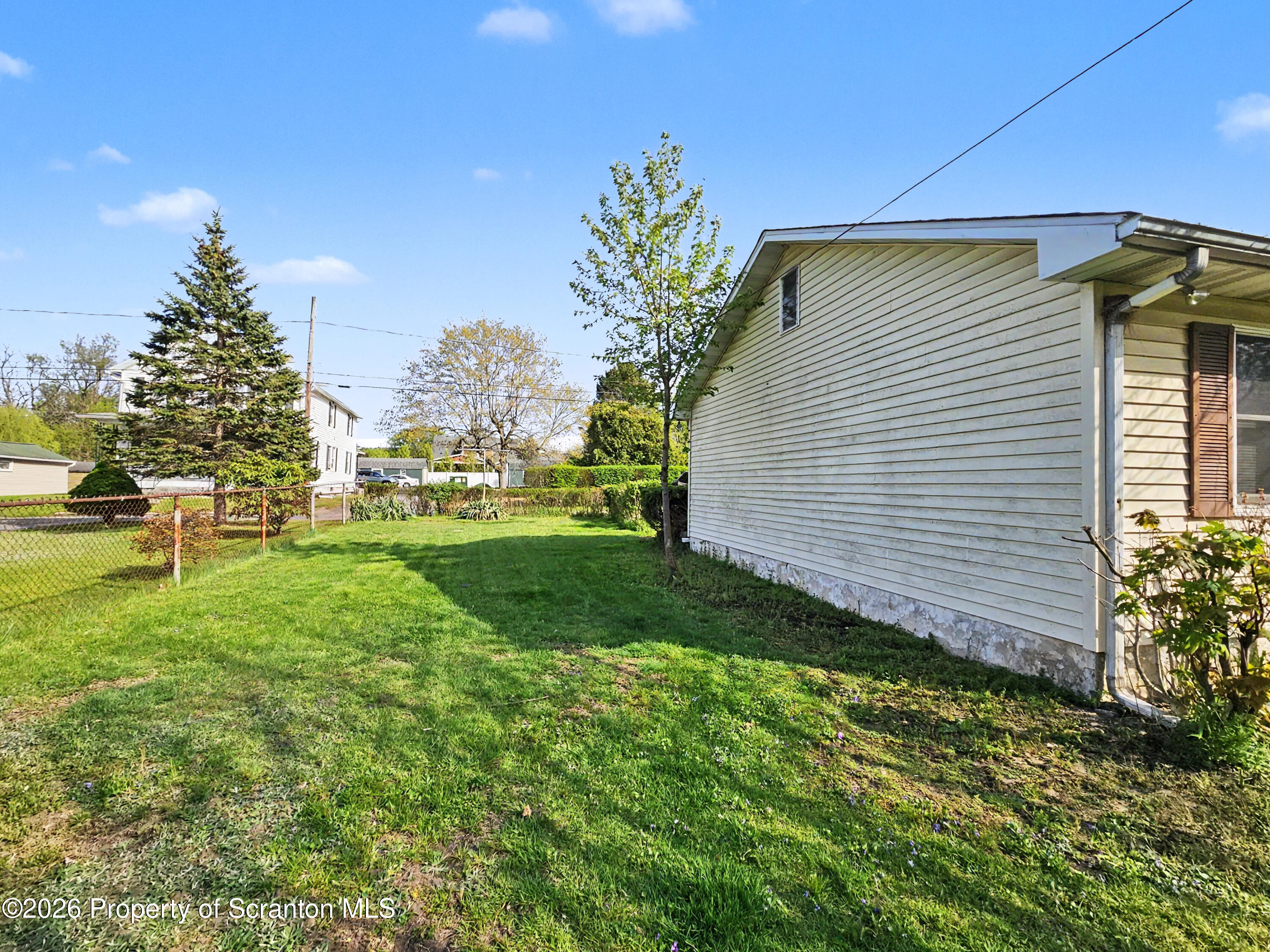 134 Lampman Street Avoca, PA 18641 - Photo 20 of 22 a view of a backyard with plants and large trees