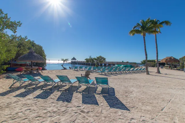 an outdoor space with furniture