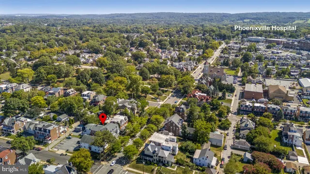 an aerial view of a city