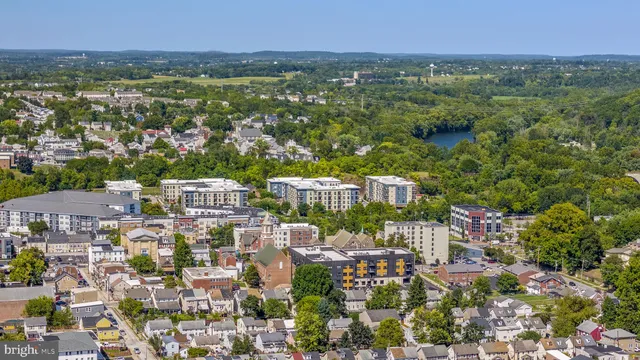 a view of city and ocean