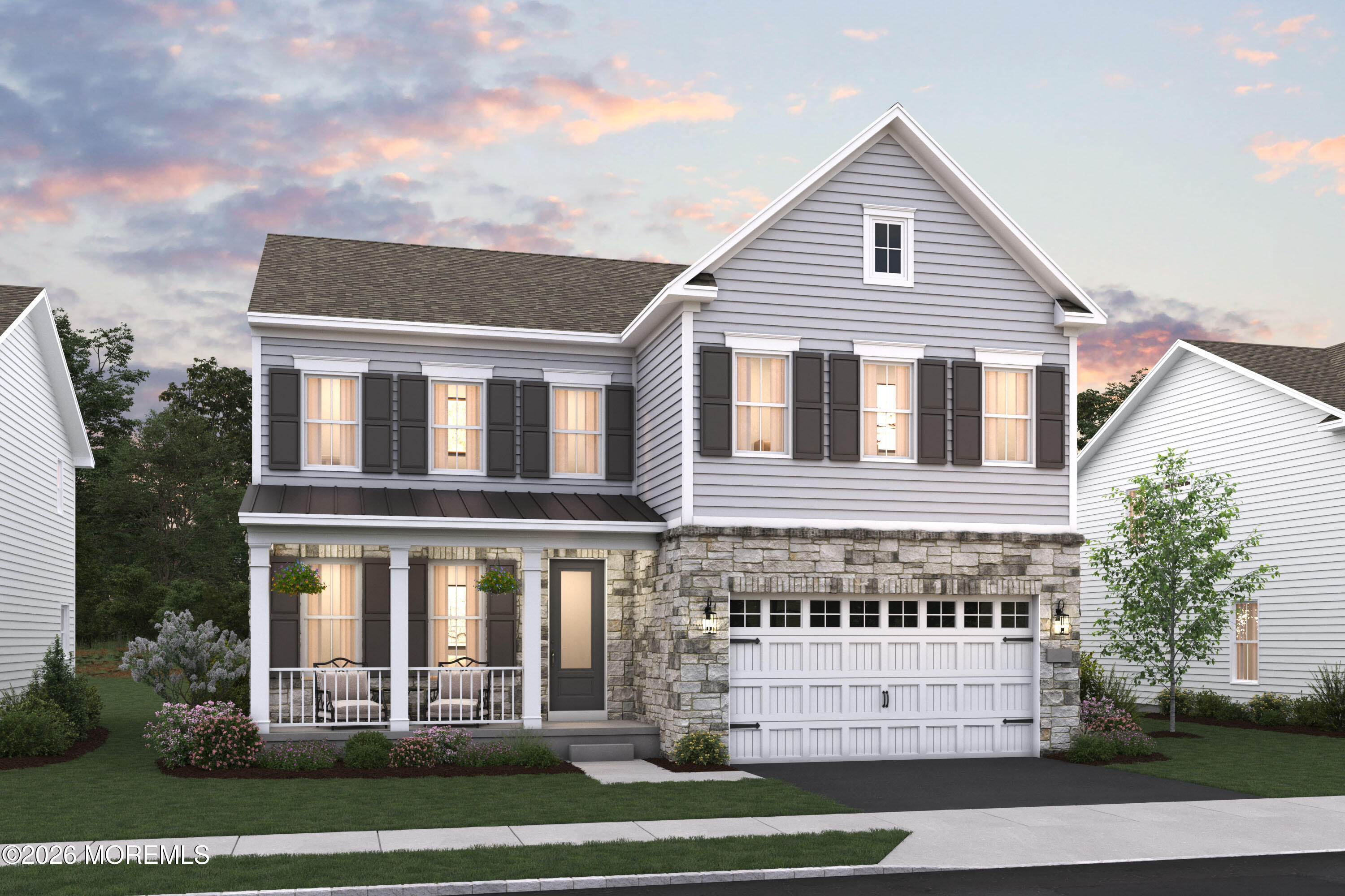 a front view of a house