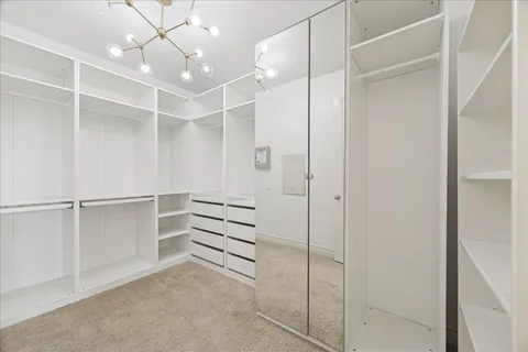 a view of a walk in closet