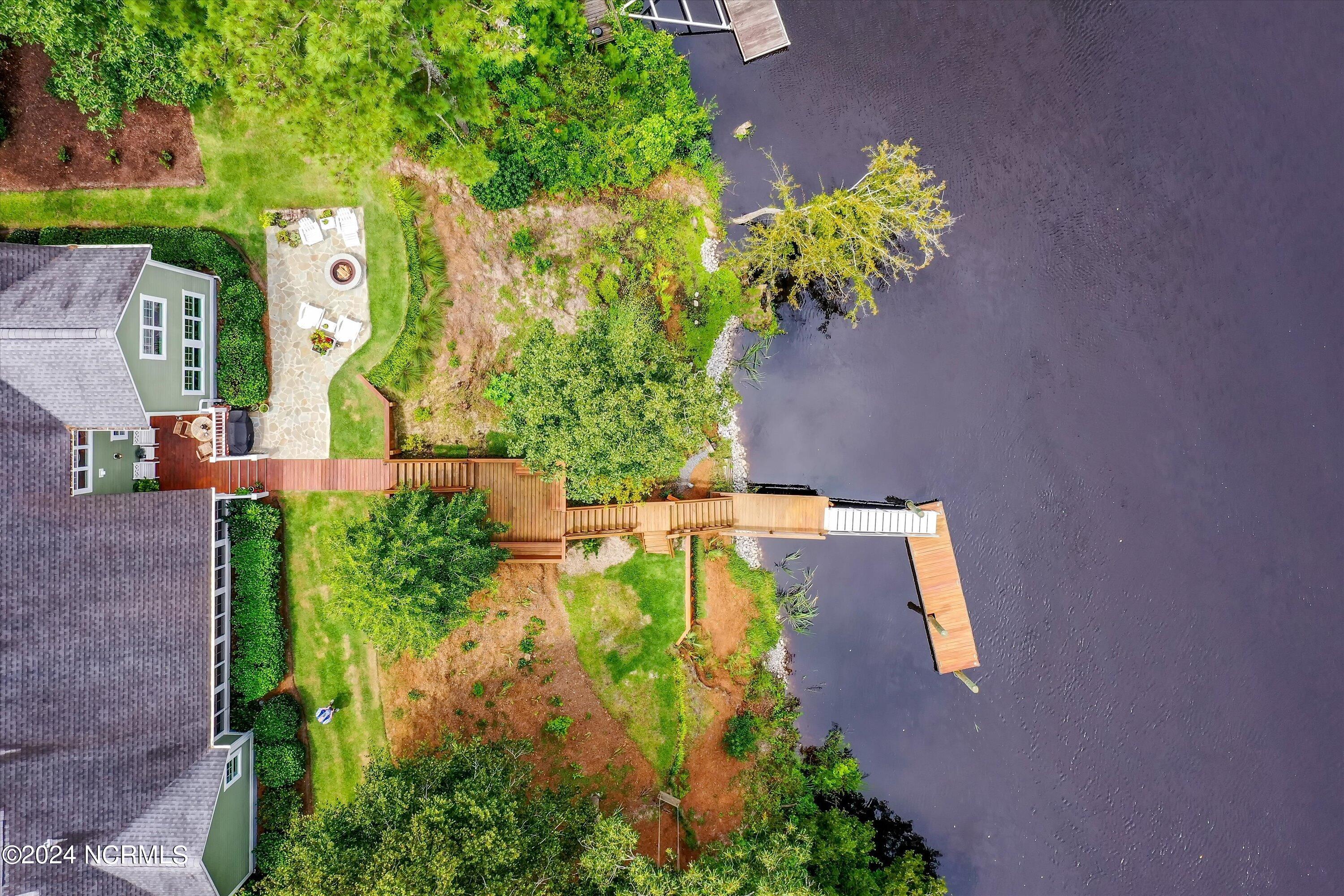 3849 Hallmark Road Northeast Leland, NC 28451 - Photo 24 of 37 Aerial w Dock