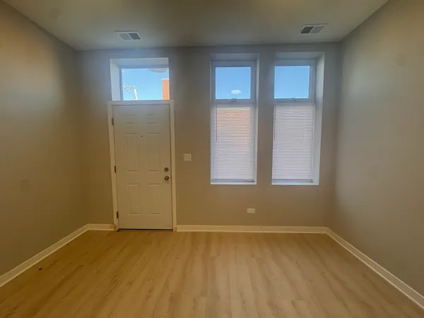 an empty room with a window