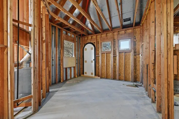 a view of outdoor space with deck and trees