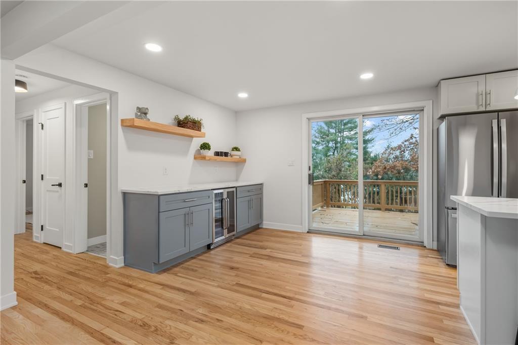 107 Marlboro Road Pittsburgh, PA 15238 - Photo 16 of 45 a view of a kitchen with wooden floor and electronic appliances