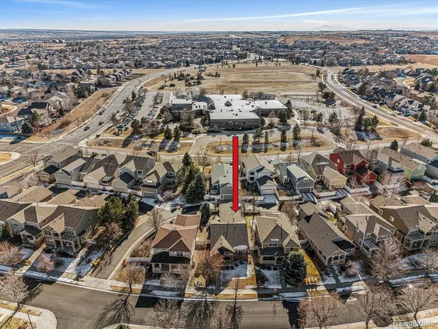 an aerial view of a city