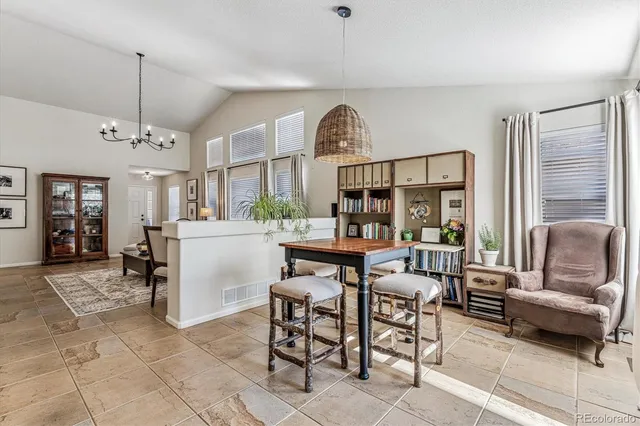 a view of a livingroom with furniture and window