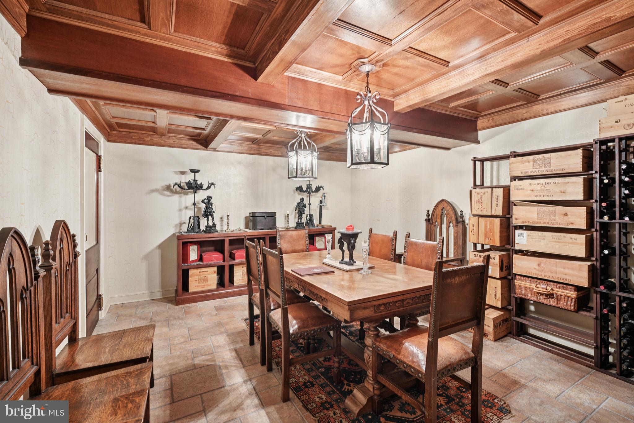 12 Cove Road Moorestown, NJ 08057 - Photo 55 of 67 Coffered Ceilings in
Wine Room