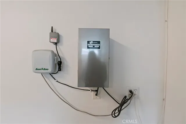 a front view of a building with parking space