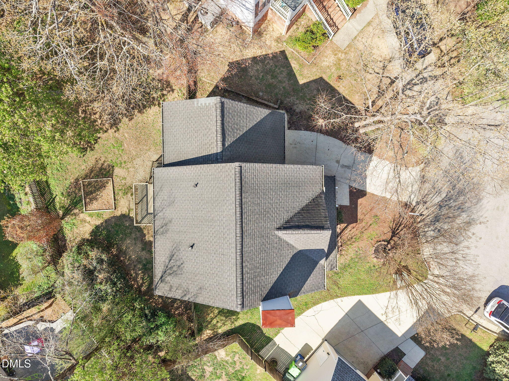 9220 Pennythorne Court Raleigh, NC 27615 - Photo 42 of 49 an aerial view of a house with a yard