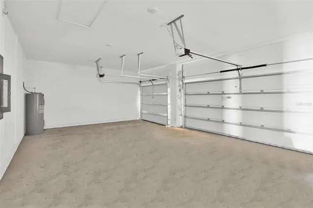 a view of a room with cabinets