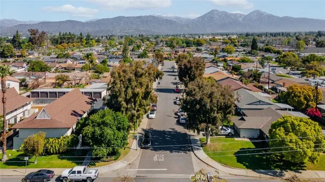 an aerial view of residential house and outdoor space