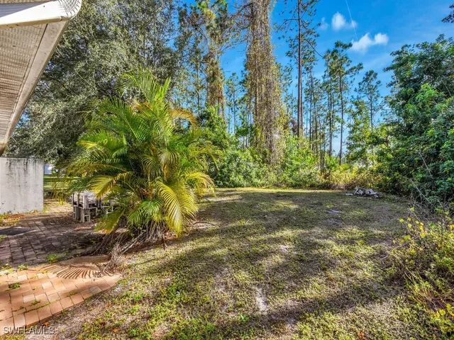 a view of yard with green space