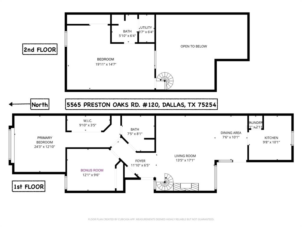 5565 Preston Oaks Road, Unit 120 Dallas, TX 75254 - Photo 27 of 27 Floor plan