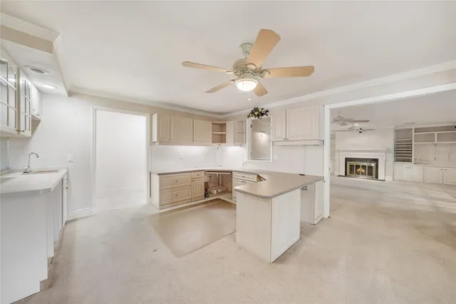 an empty room with a window