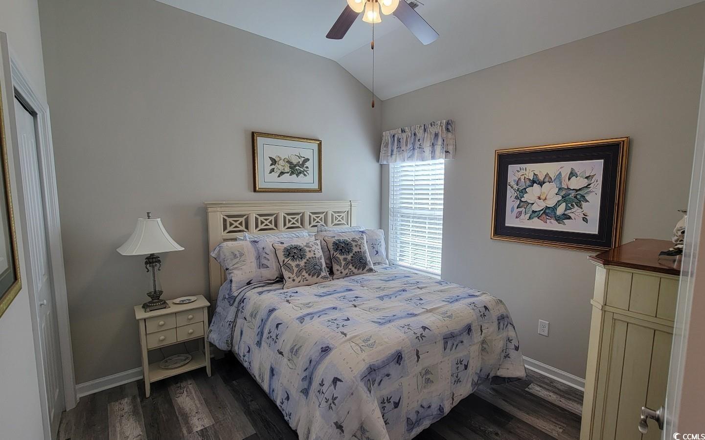 372 Leste Road Myrtle Beach, SC 29588 - Photo 16 of 25 Bedroom featuring dark wood-type flooring, ceiling