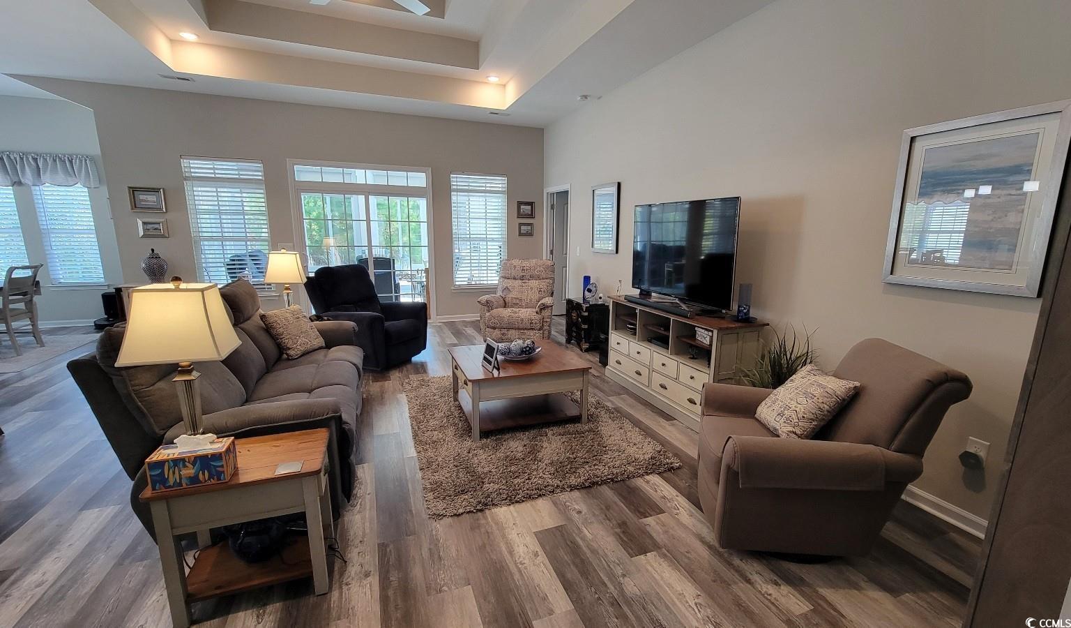 372 Leste Road Myrtle Beach, SC 29588 - Photo 3 of 25 Living room with plenty of natural light, a tray c