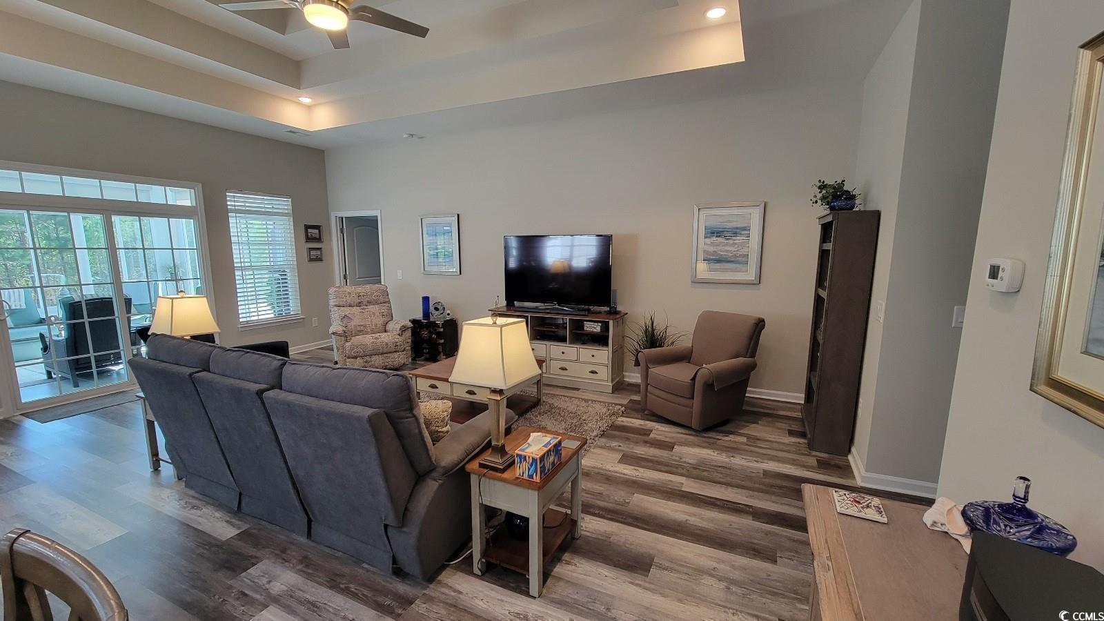 372 Leste Road Myrtle Beach, SC 29588 - Photo 4 of 25 Living room featuring hardwood / wood-style floori