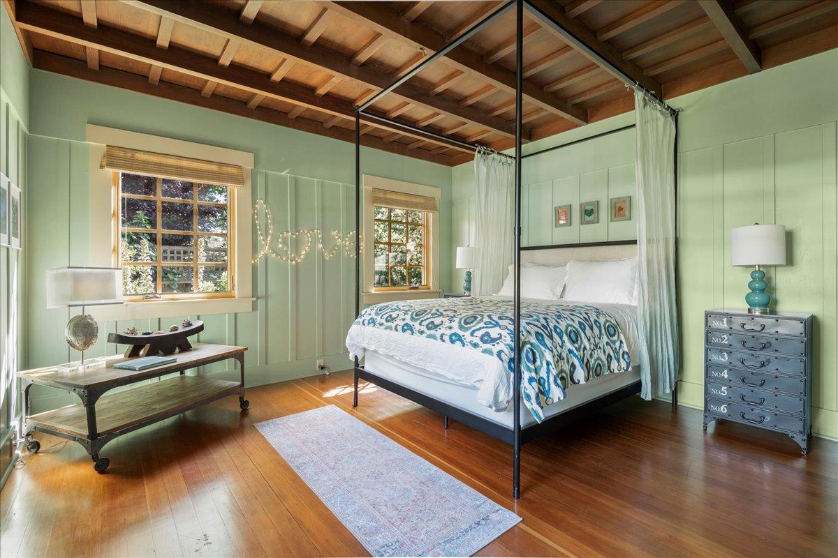 32 Maple Avenue Atherton, CA 94027 - Photo 28 of 52 a bed sitting in a bedroom next to a window