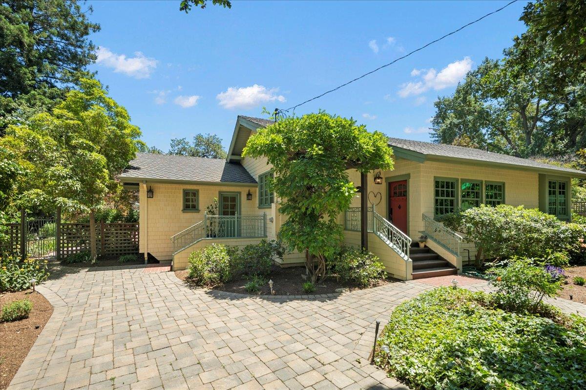 32 Maple Avenue Atherton, CA 94027 - Photo 3 of 52 a front view of a house with garden