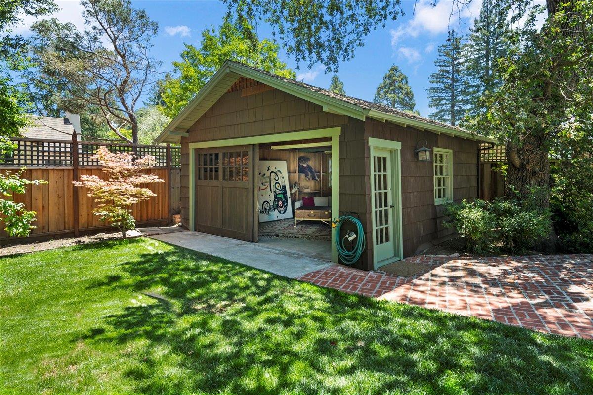 32 Maple Avenue Atherton, CA 94027 - Photo 39 of 52 front view of a house with a yard